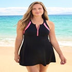 High Neck Racerback 2-Piece Swimdress image number null