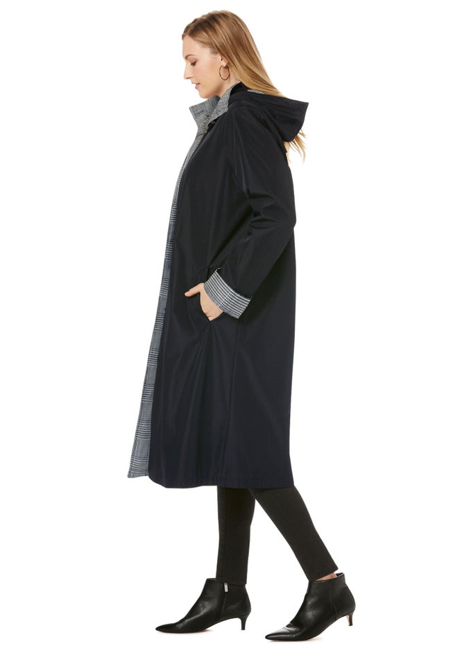 Contrast Hood Raincoat image number 3