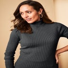 Ribbed Cotton Turtleneck Sweater image number null
