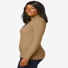 Ribbed Cotton Turtleneck Sweater image number 2