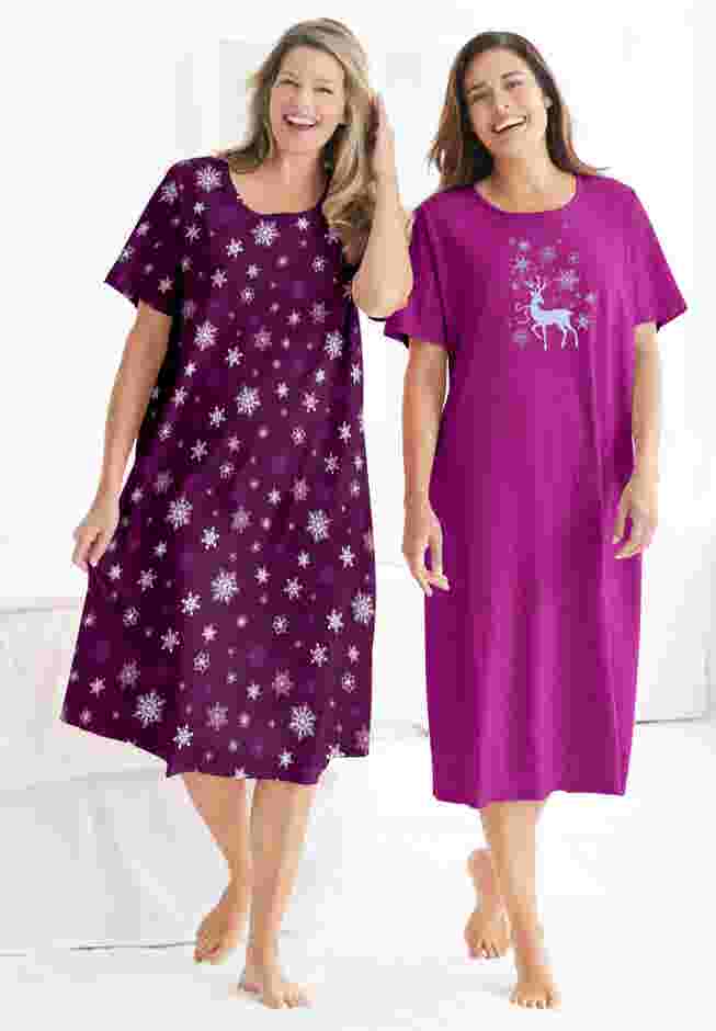 2-Pack Long Sleepshirts image number 7