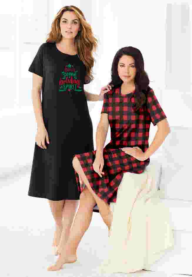 2-Pack Long Sleepshirts image number 6