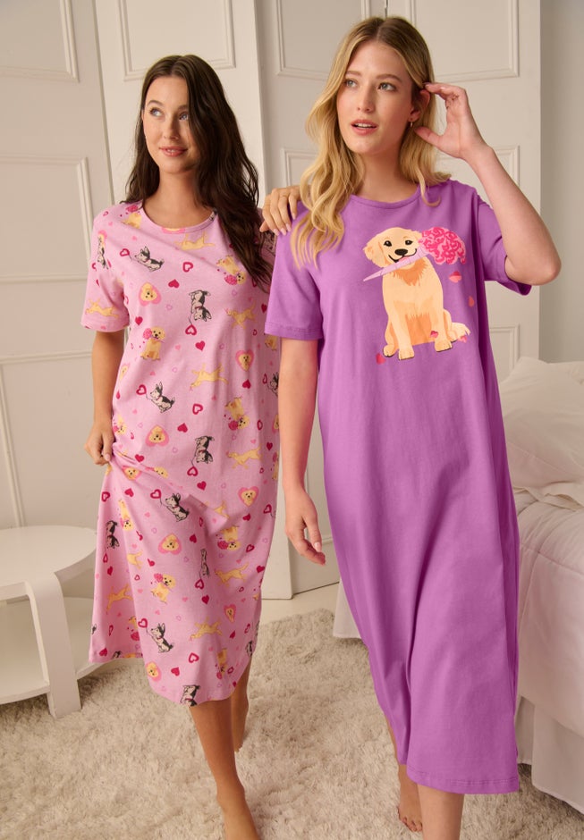 2-Pack Long Sleepshirts image number 7