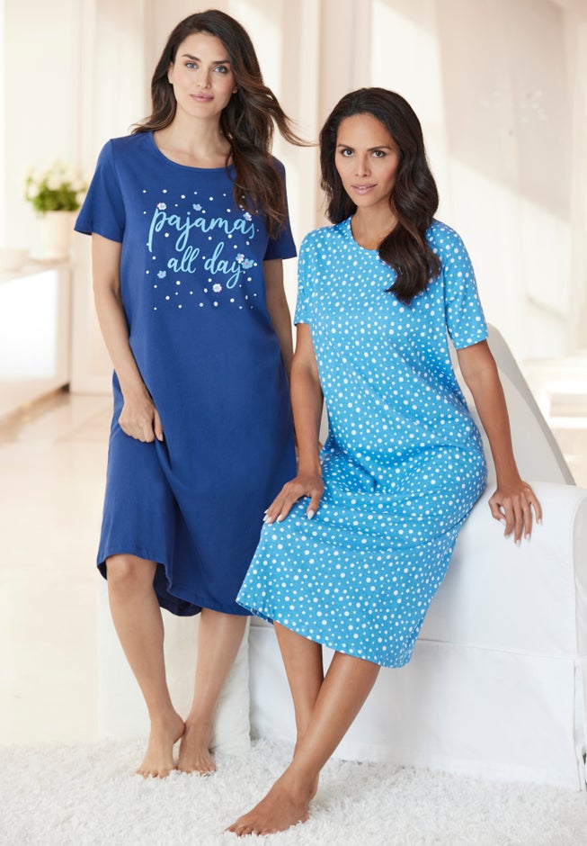 2-Pack Long Sleepshirts image number 6