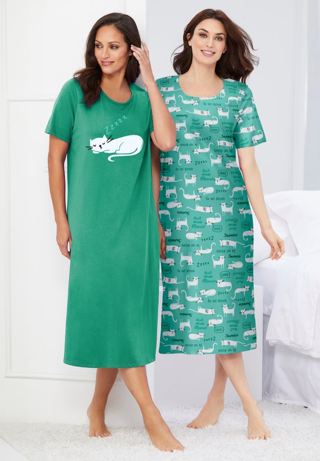 2-Pack Long Sleepshirts image number 4