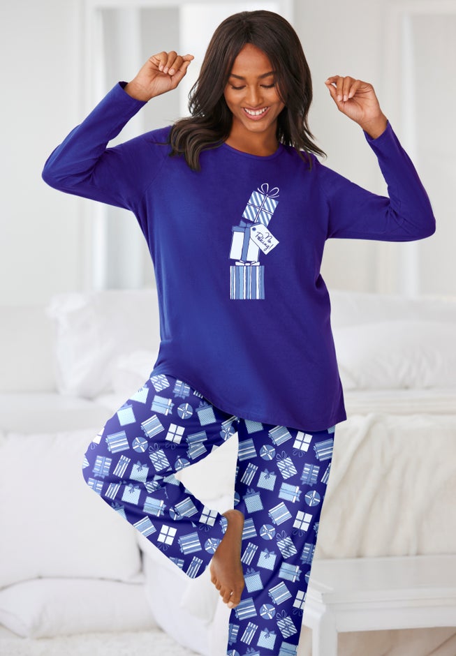 Long Sleeve Knit PJ Set image number 5