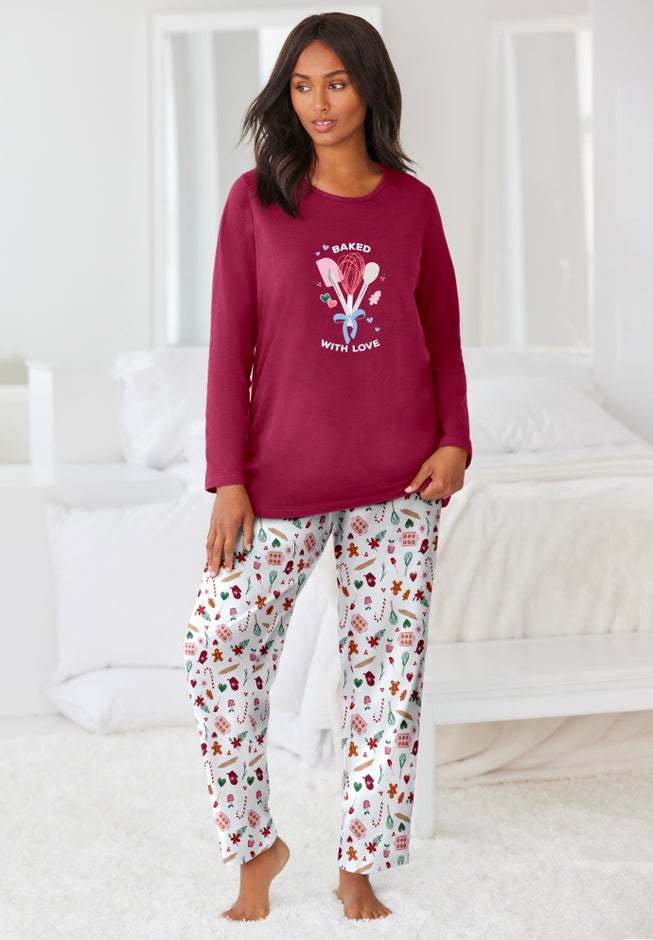 Long Sleeve Knit PJ Set image number 6