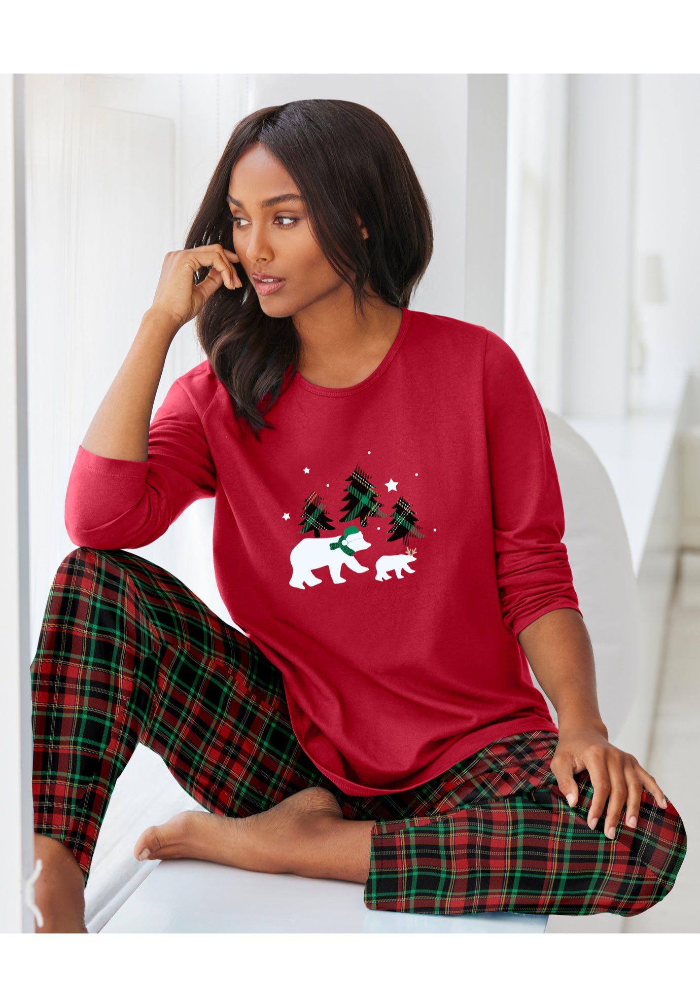 Long Sleeve Knit PJ Set image number 8