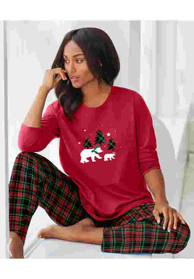 Long Sleeve Knit PJ Set image number 7