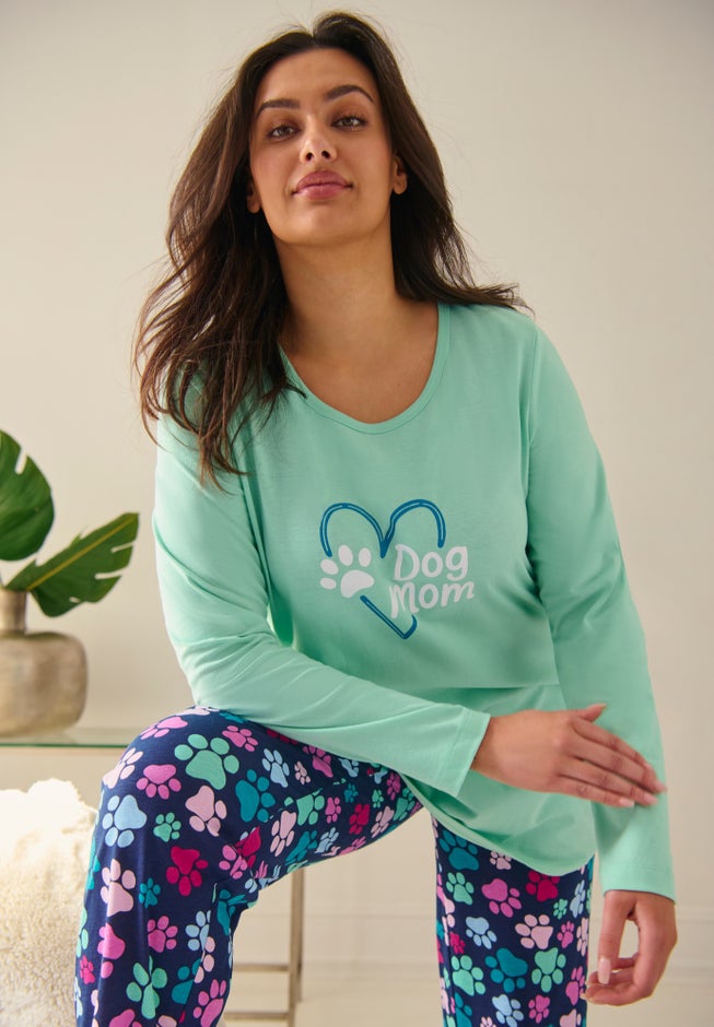 Long Sleeve Knit PJ Set image number 5