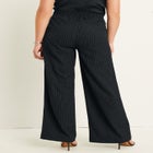 Metallic Pinstripe Curvie Fit Wide-Leg Pants image number null