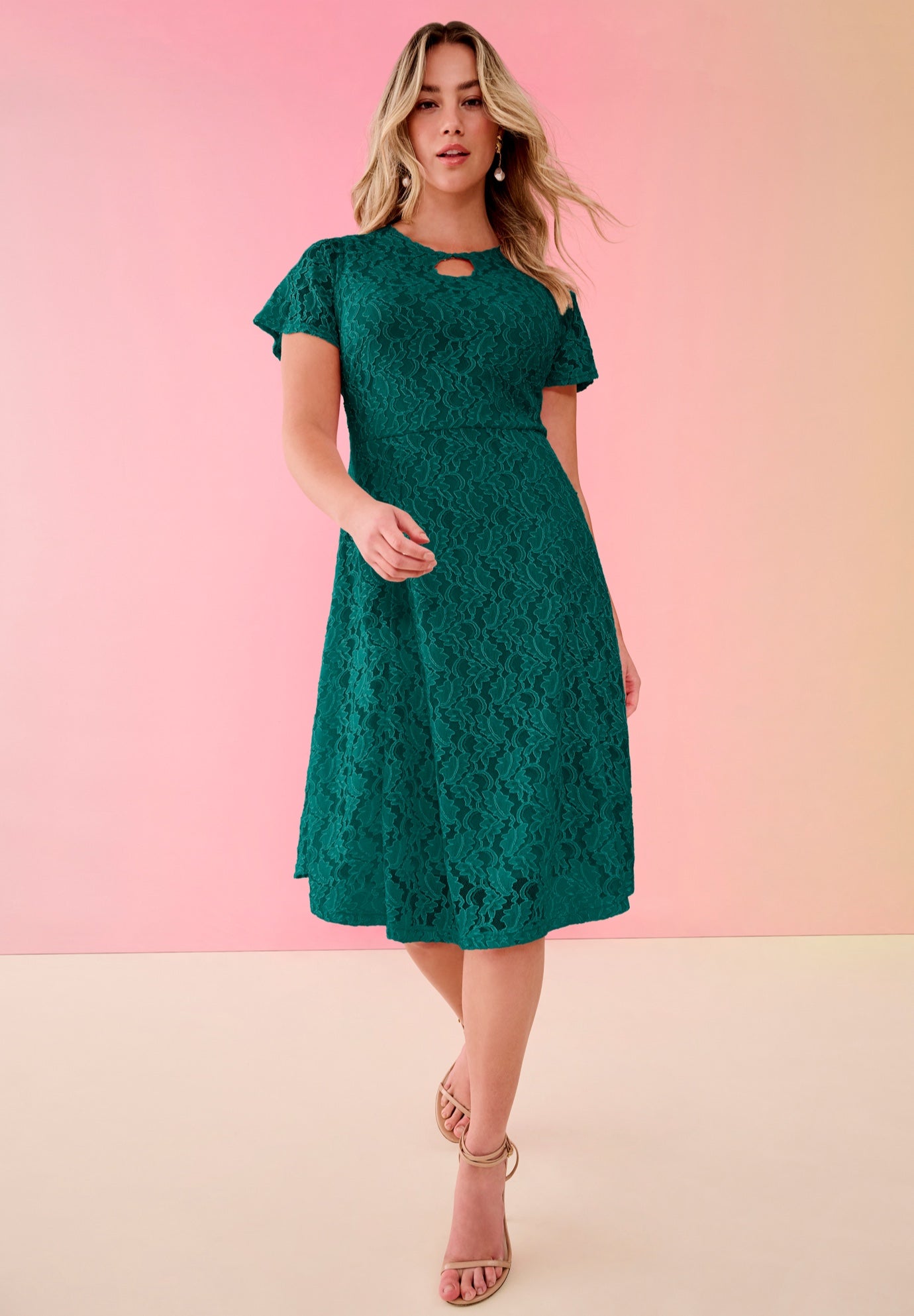 Keyhole Lace Dress image number 0