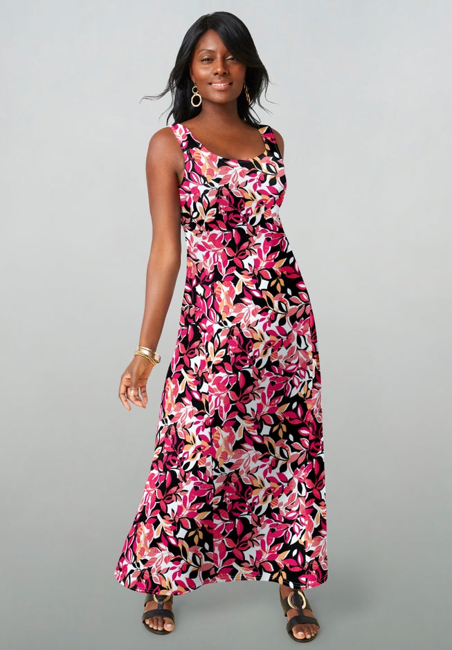 ellos maxi dress Ellos Women's Plus Size Knit Surplice Maxi Dress