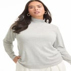 Ribbed Mock Neck Top image number null