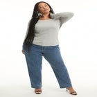 Ribbed Scoopneck Top image number null