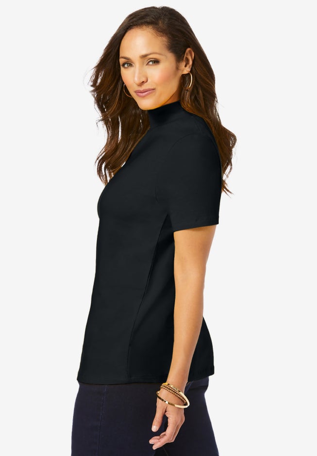 Short Sleeve Mock Neck image number 1