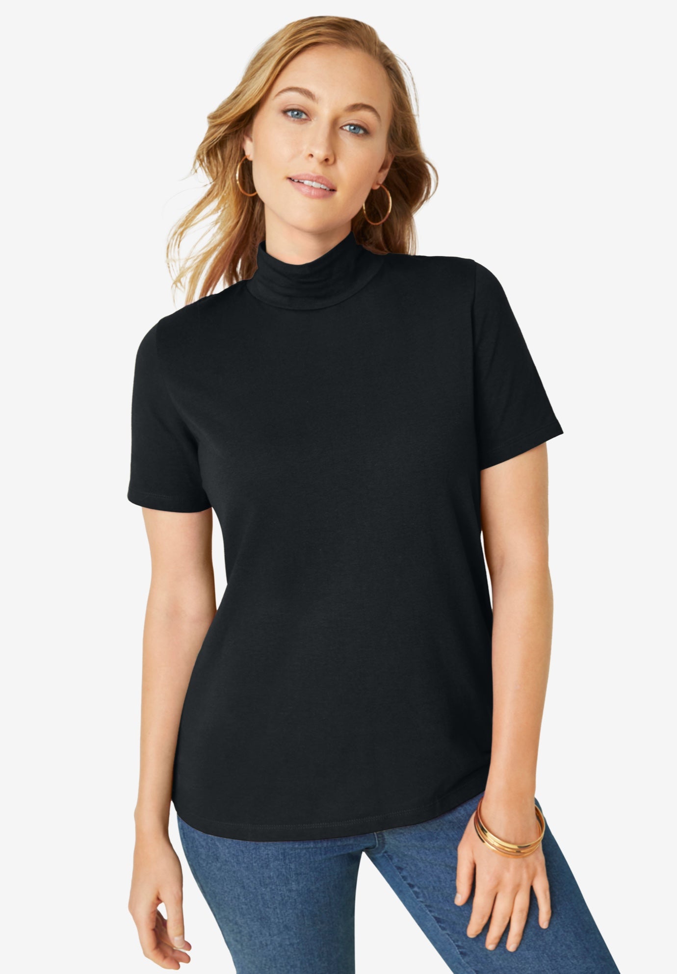 Short Sleeve Mock Neck image number 0