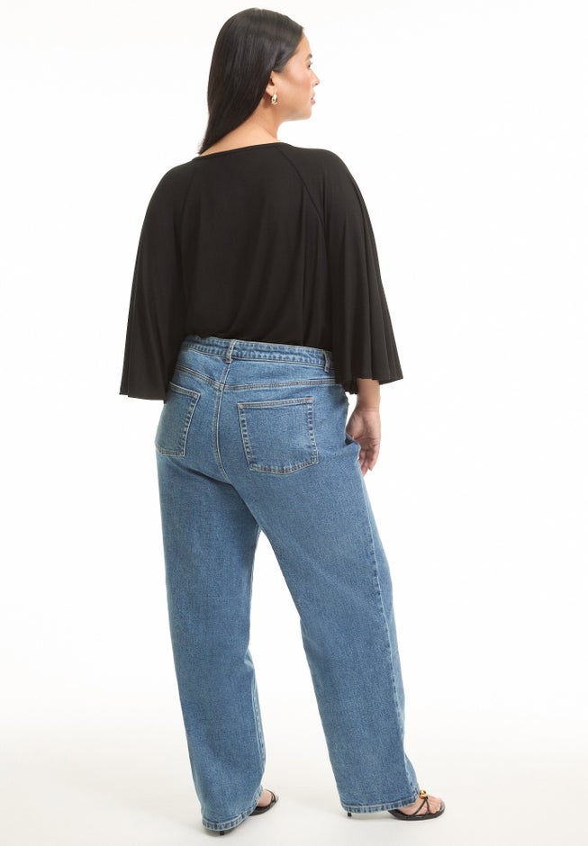 June Fit High-Rise Straight-Leg Stretch Jeans image number 1
