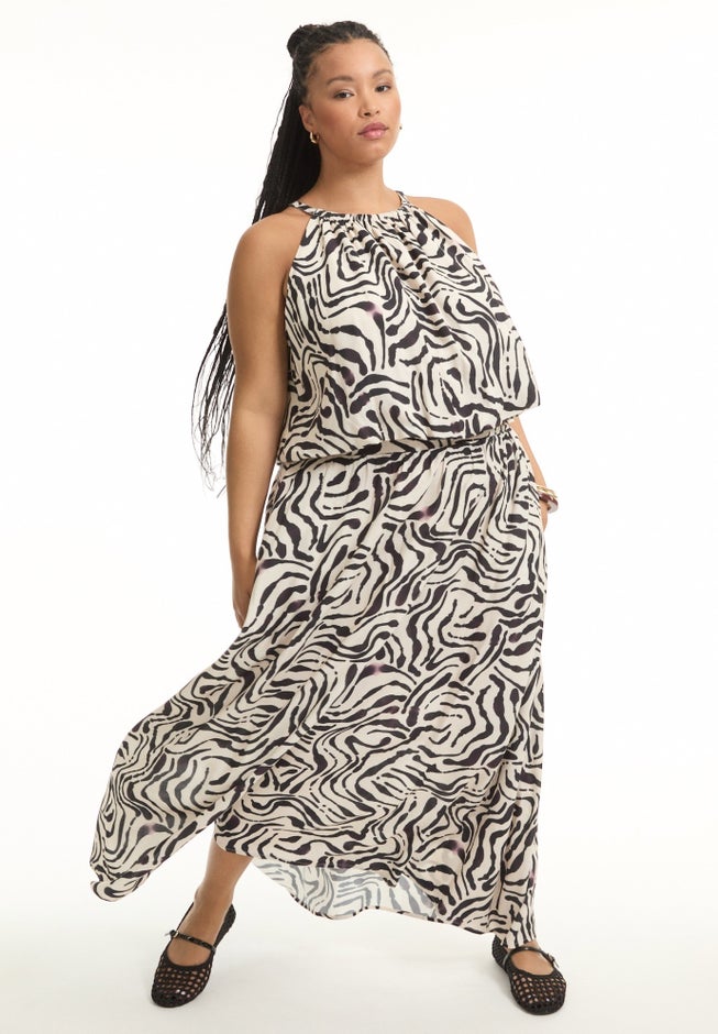 Pull-On Flowy Maxi Skirt image number null