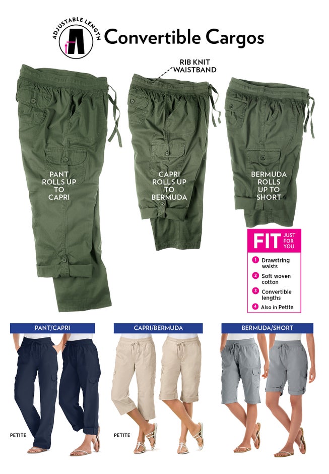 2 in 1 Convertible Cargo Pant to Capri image number 4
