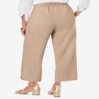 Wide Leg Linen Crop Pant image number null