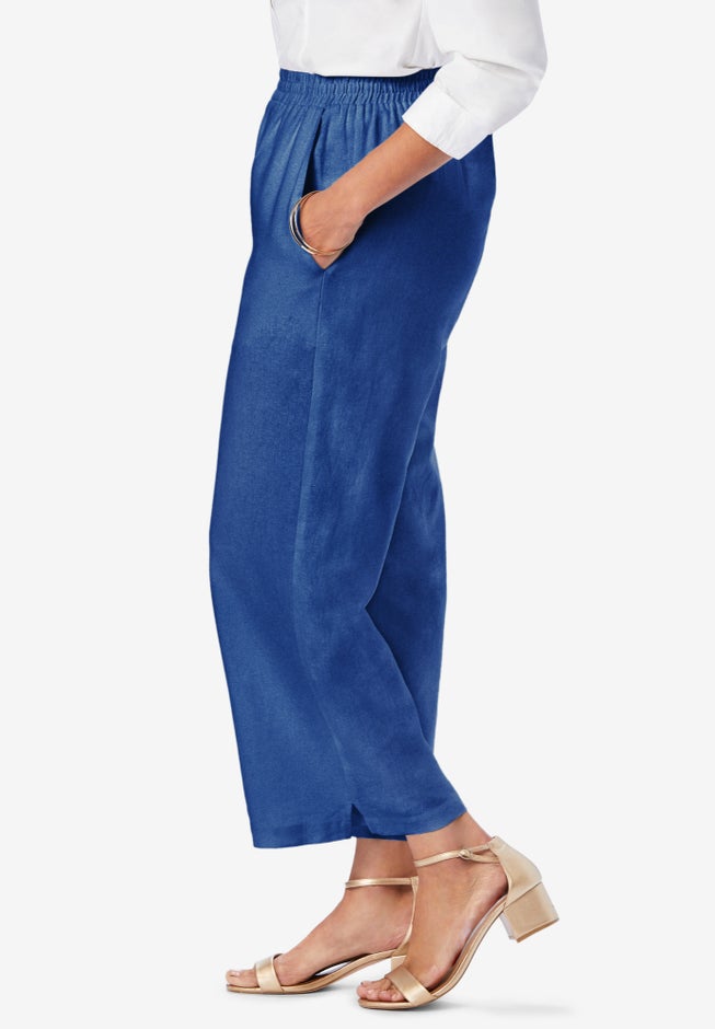Wide Leg Linen Crop Pant image number 2