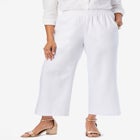 Wide Leg Linen Crop Pant image number null