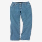 Perfect Back-Elastic Gap-Free Straight-Leg Cotton Jeans image number null