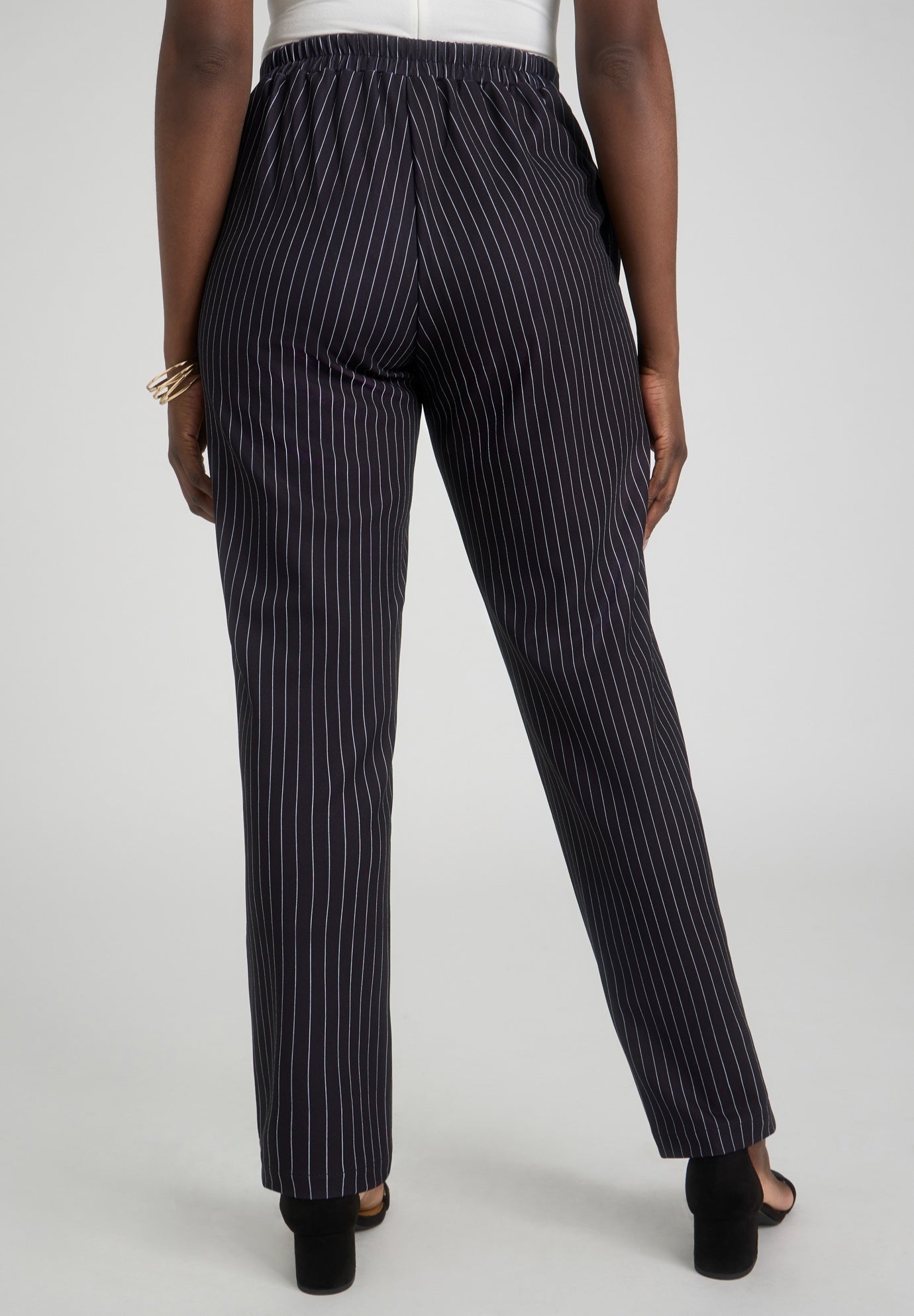 Stretch Knit Crepe Straight Leg Pants image number 2