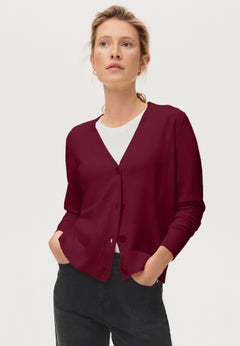 Lightweight Fine Knit Relaxed V-Neck Boxy Cardigan