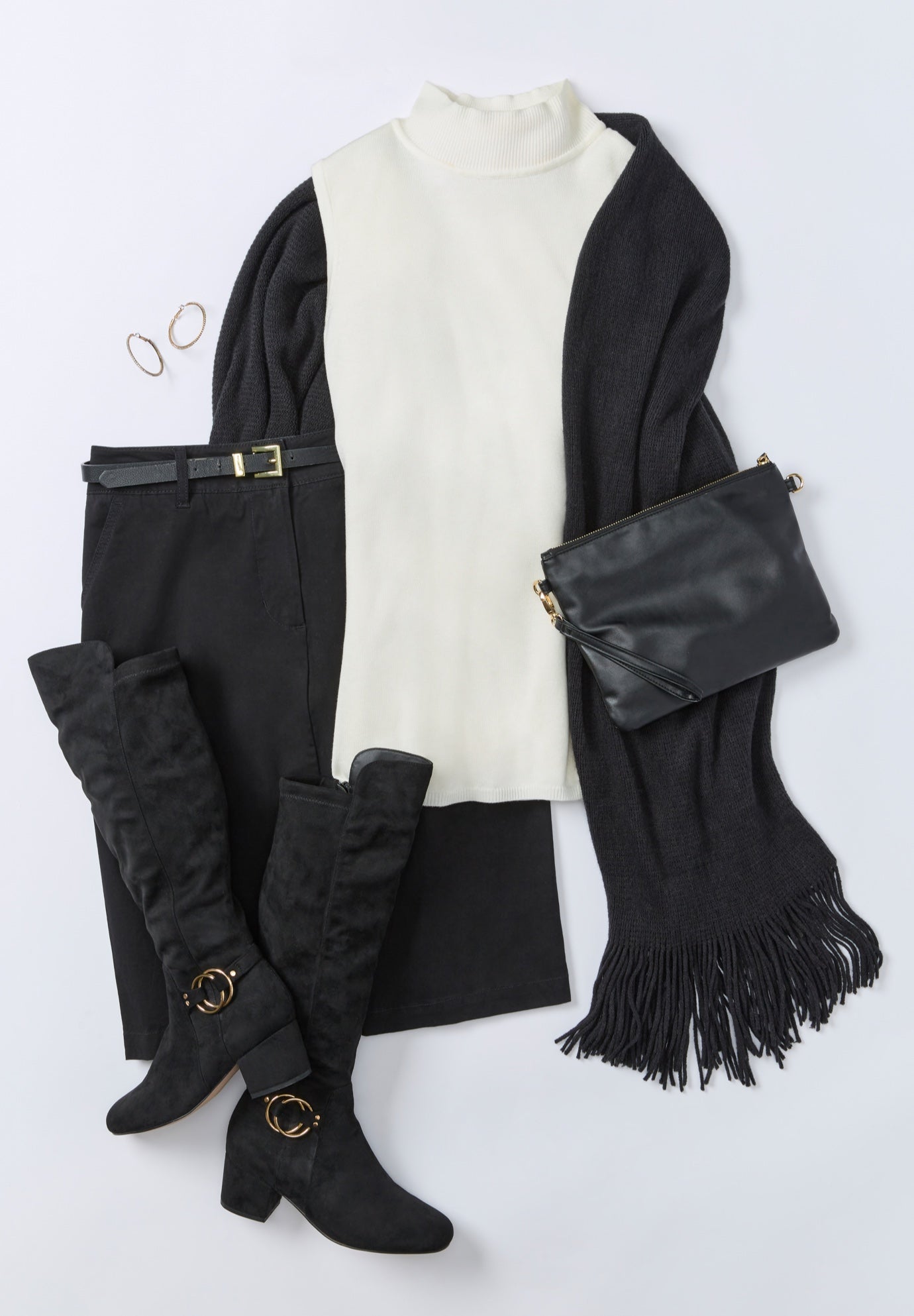 Stretch Cotton Chino Skirt image number 3