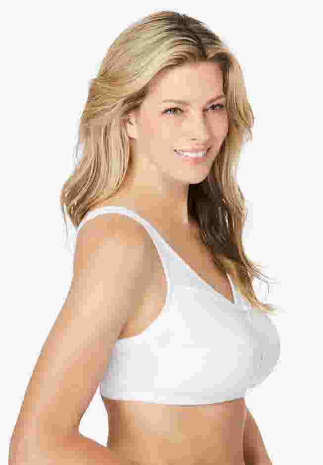 Cotton Back-Close Wireless Bra image number 1