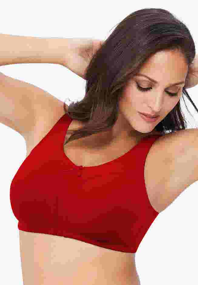 Cotton Back-Close Wireless Bra image number 0