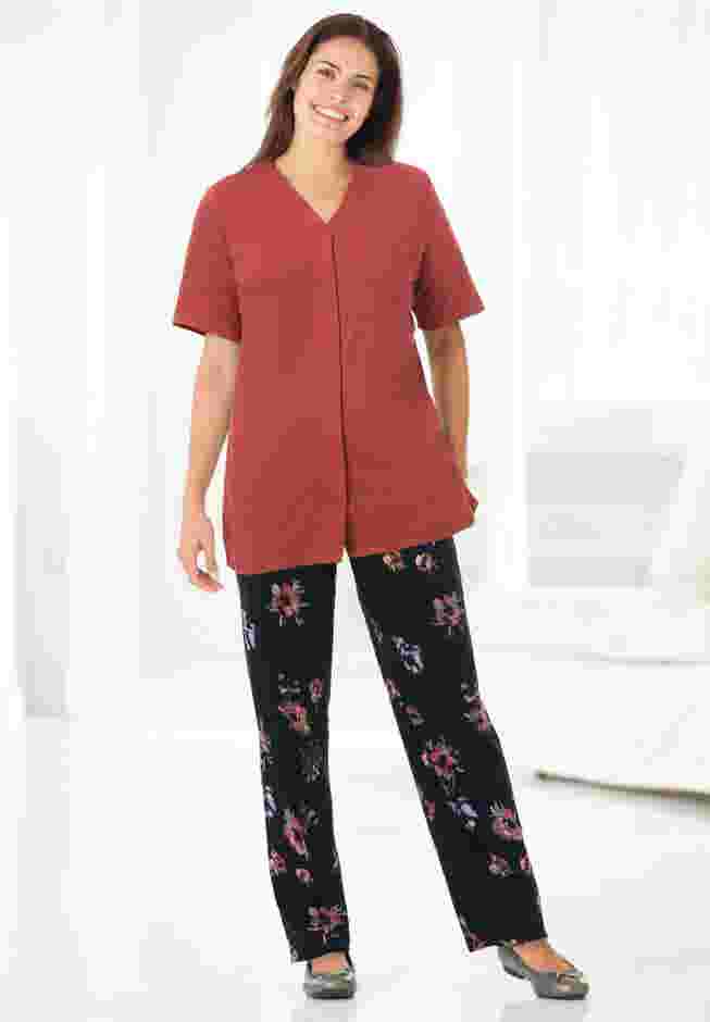 Womens Plus-Size 7-Day Knit Straight-Leg Pull-On Pants image number 5