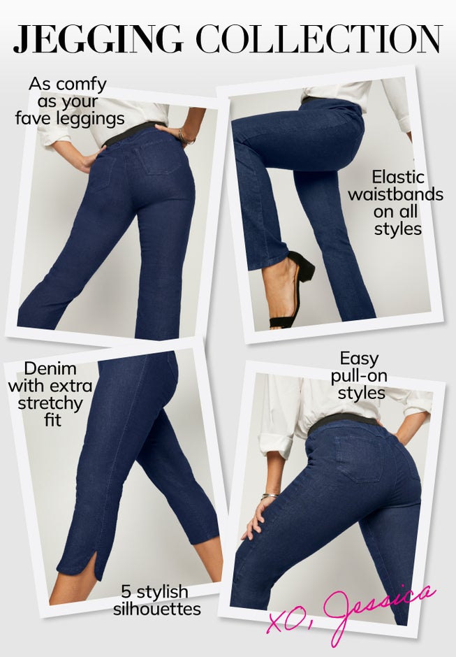 Stretch Denim Crop Jeggings image number 1