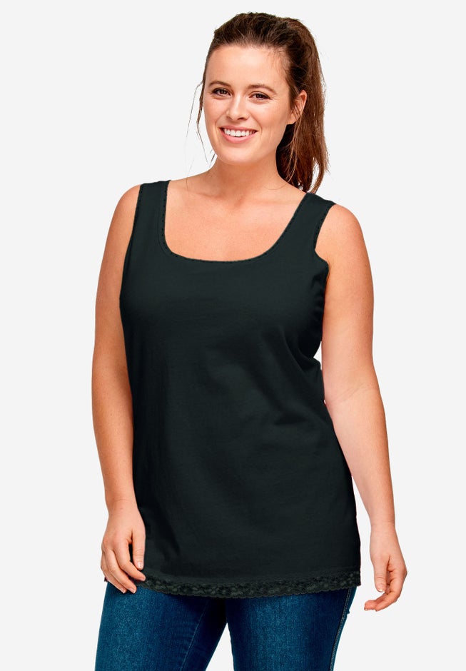 Lace Trim Tank image number 0