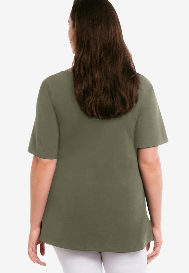V-neck A-line Tunic image number 1