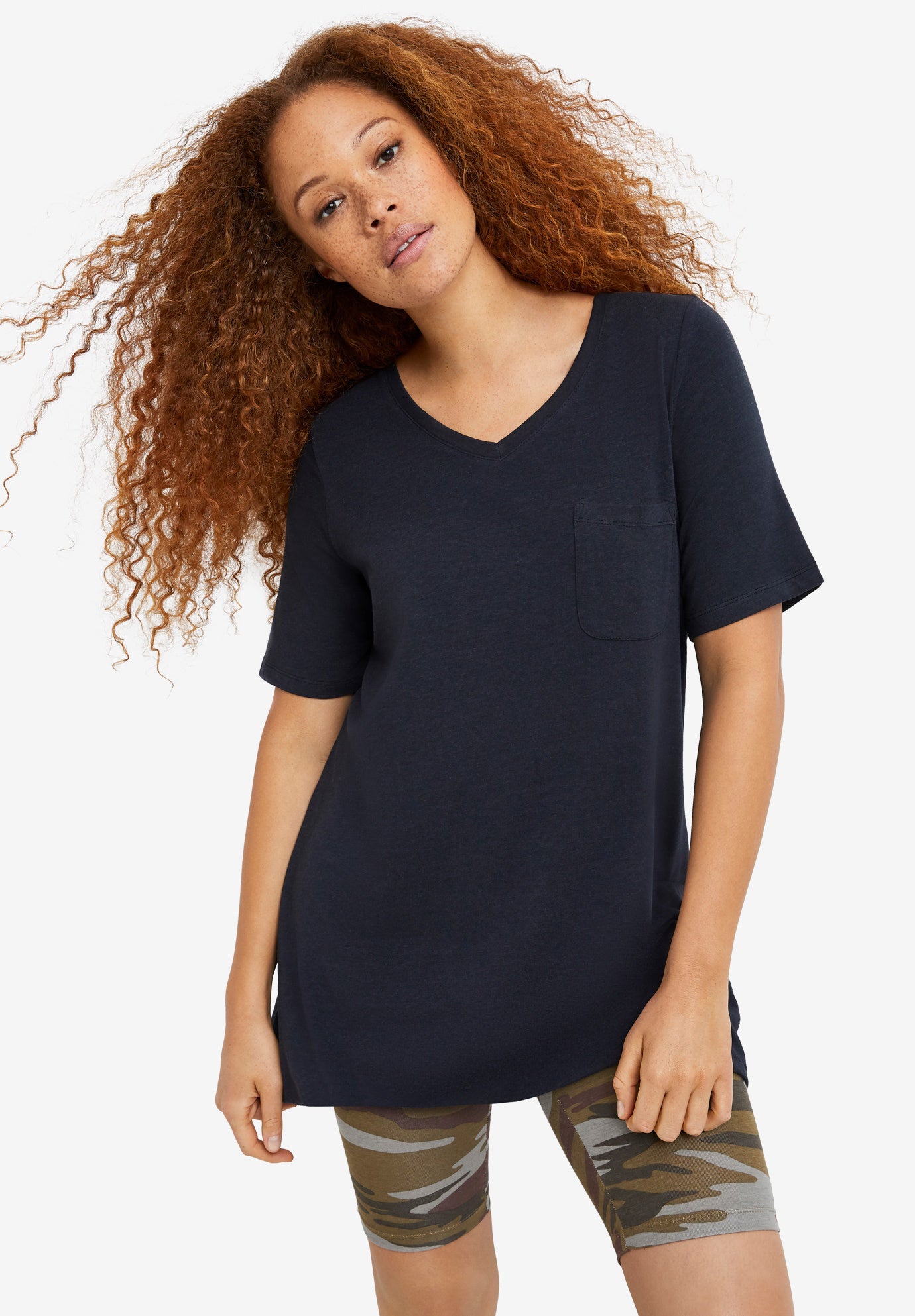 V-neck A-line Tunic image number 0