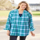 Flannel Tunic With Layered Look image number 2
