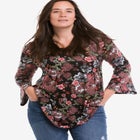 Bell Sleeve A-Line Knit Tunic image number 0