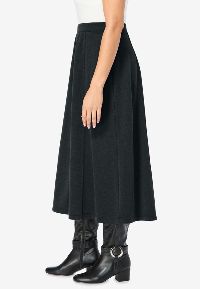 Ponte Knit A-Line Skirt image number 2