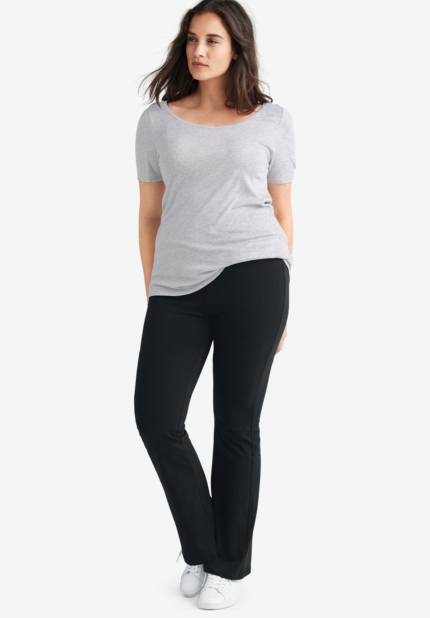 Knit Bootcut Leggings image number 3