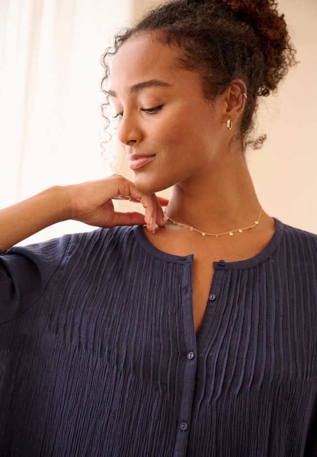 Crochet Trim Blouse image number 3