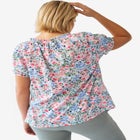 Ruffle Trim Peasant Blouse image number null