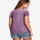 Ruffle Trim Peasant Blouse image number null