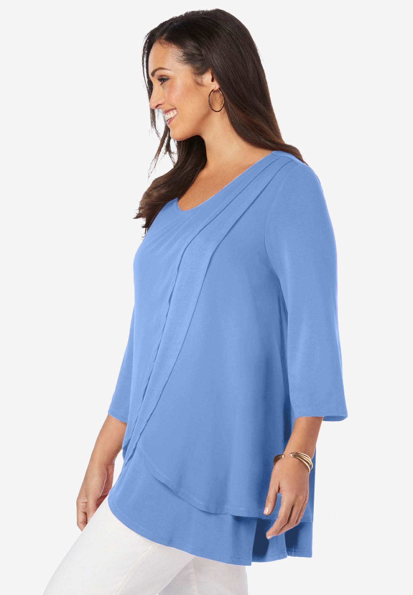 Double-Layer High-Low Tunic image number 1