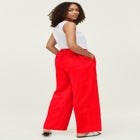 Linen-Blend Elastic Waist Drawstring Relaxed Pant image number 1