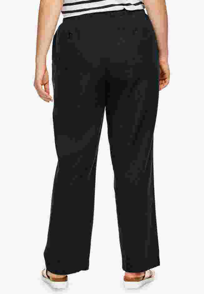 Linen-Blend Drawstring Pants image number 1