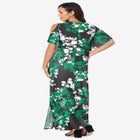 Stretch Knit Cold Shoulder Maxi Dress image number null