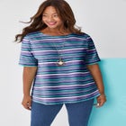 Stretch Cotton Cuff Tee image number null